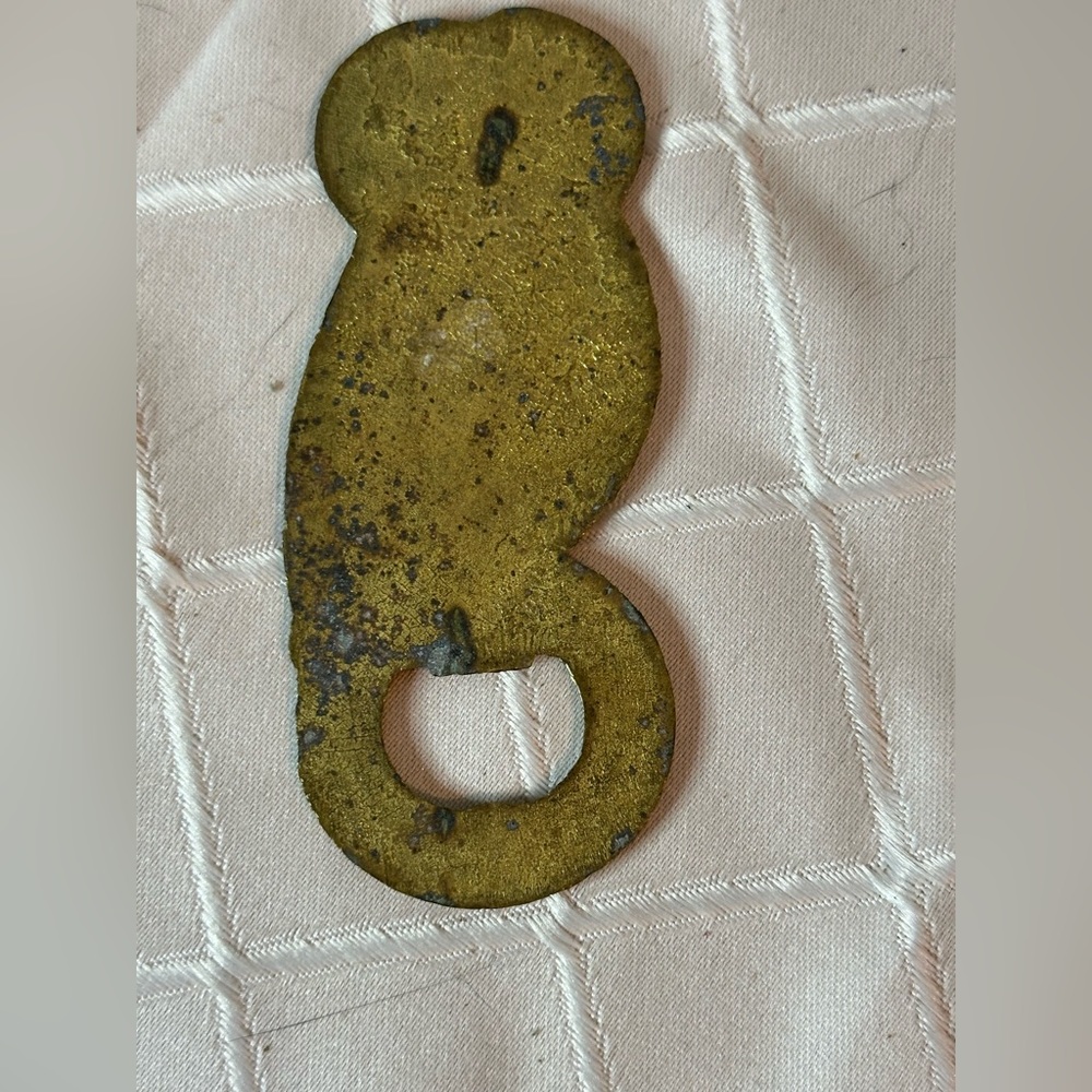 Vintage Greek Enamel Owl On Solid Brass Bottle Opener - Picture 5 of 6